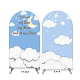 Lofaris Moon Glitter Stars Double Sided Arch Backdrop for Birthday